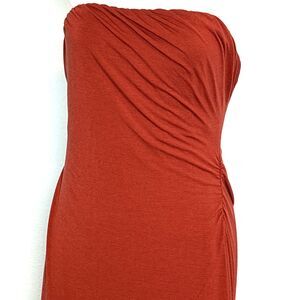 Free People Medium Midi Dress Strapless Soft Womens Front slit FP Sexy Sleek